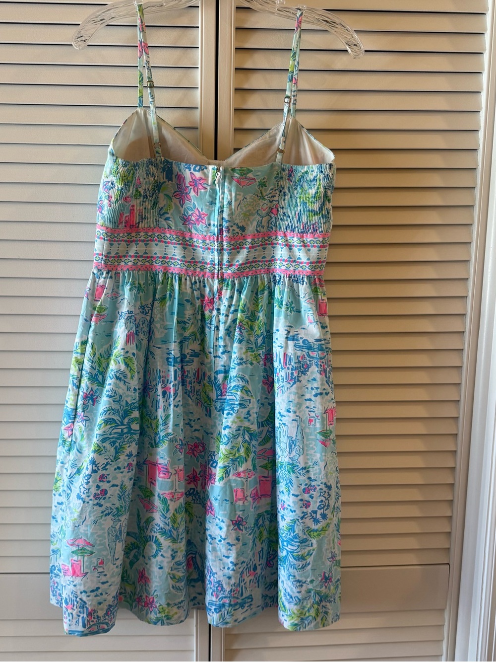 Lilly Pulitzer 🌴 Katlynn Dress “What A Lovely Place” Spaghetti Strap Size 8 - Picture 9 of 15